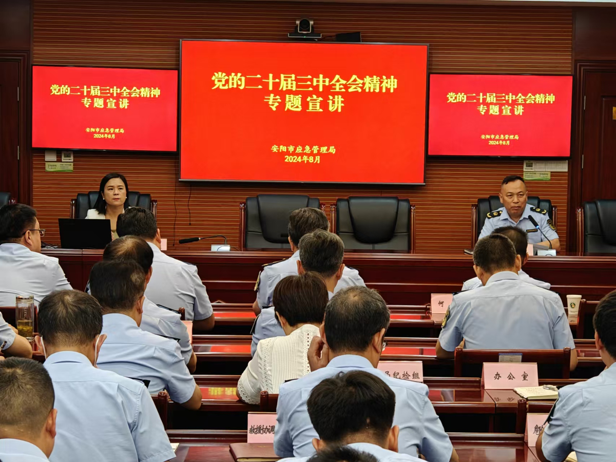 市应急管理局召开党的二十届三中全会精神专题培训会